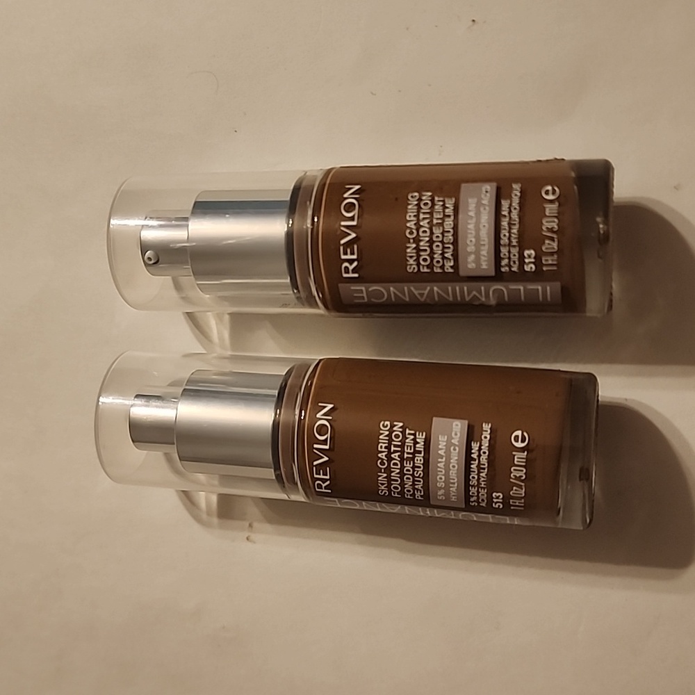 (Lot of 2) Revlon Illuninance Skin -Caring Foundation Brown Suede 513